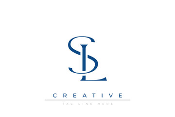 Blue stylized letters SL combined in a modern design on a clean white background, evoking professionalism and creativity. Ideal for branding, business identity, and corporate representation concepts.