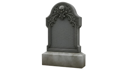 Gothic Tombstone with Skull Detail