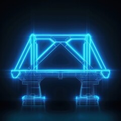 Neon bridge outline design