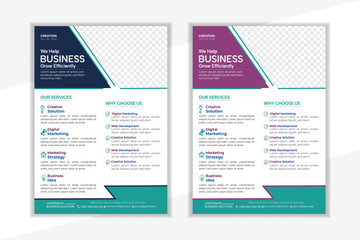 Corporate business flyer template design. perfect for creative professional business.