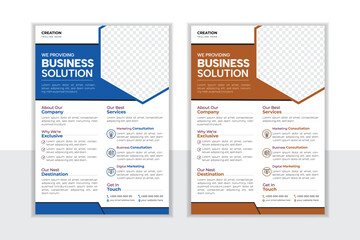 Corporate business flyer template design. perfect for creative professional business.