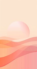Serene sunset over gentle waves, creating a peaceful atmosphere with soft colors in the background