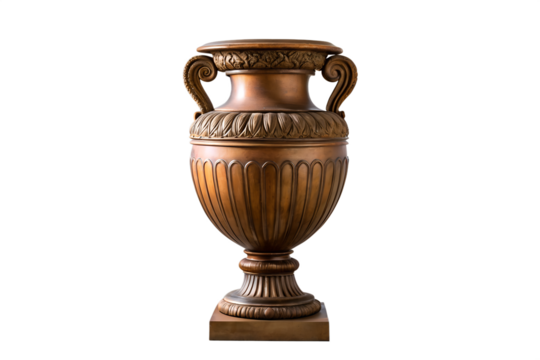 Elegant Antique Brass Vase with Engraved Detailing, Featuring a Mythical Bird Motif and Ornate Design, Decorative Urn