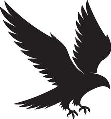 Obraz premium Soaring Eagle Silhouette Majestic Bird in Flight Symbol of Freedom and Power