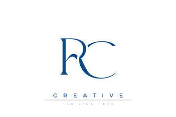 Blue stylized letters RC combined in a modern design on a clean white background, evoking professionalism and creativity. Ideal for branding, business identity, and corporate representation concepts.
