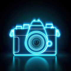 Neon camera graphic design