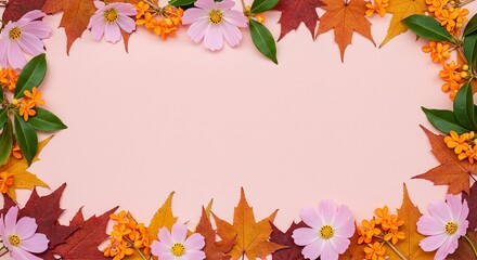 Dreamy Autumn Harmony with Cosmos, Osmanthus, and Autumn Leaves_F