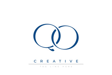 Blue stylized letters QO combined in a modern design on a clean white background, evoking professionalism and creativity. Ideal for branding, business identity, and corporate representation concepts.