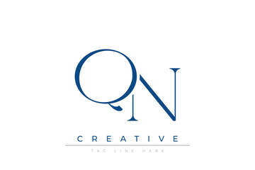 Blue stylized letters QN combined in a modern design on a clean white background, evoking professionalism and creativity. Ideal for branding, business identity, and corporate representation concepts.