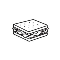 stack of sandwiches vector icon on white background 
