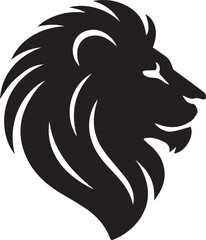 Fototapeta premium Majestic Lion Profile Silhouette Bold Graphic Design Striking Visual