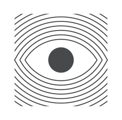 Futuristic mid century eye form