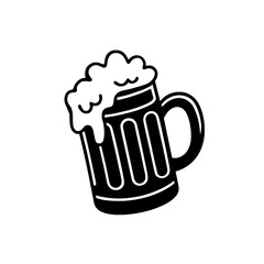 Black and White Beer Mug Splash Vector Illustration

 
