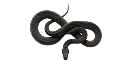 Obraz premium Top View Of Dangerous Snake isolated on white background PNG 