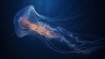 Fototapeta premium Jellyfish underwater