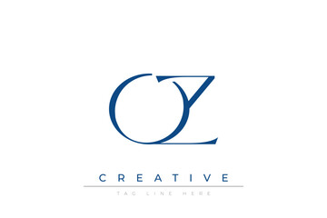Blue stylized letters OZ combined in a modern design on a clean white background, evoking professionalism and creativity. Ideal for branding, business identity, and corporate representation concepts.