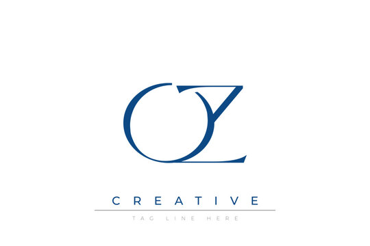 Blue stylized letters OZ combined in a modern design on a clean white background, evoking professionalism and creativity. Ideal for branding, business identity, and corporate representation concepts.