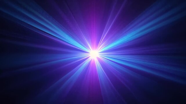 Blue and purple star burst with a black background