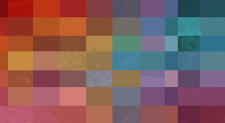 Colorful Textured Fabric Squares Collage Creating a Vibrant Abstract Pattern