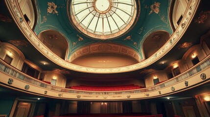 Ornate interior of a historical theatre.