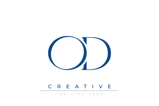 Blue stylized letters OD combined in a modern design on a clean white background, evoking professionalism and creativity. Ideal for branding, business identity, and corporate representation concepts.