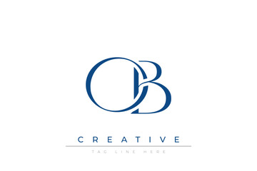 Blue stylized letters OB combined in a modern design on a clean white background, evoking professionalism and creativity. Ideal for branding, business identity, and corporate representation concepts.
