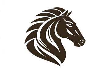 Stylized profile view of a horse's head.
