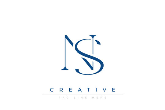 Blue stylized letters NS combined in a modern design on a clean white background, evoking professionalism and creativity. Ideal for branding, business identity, and corporate representation concepts.