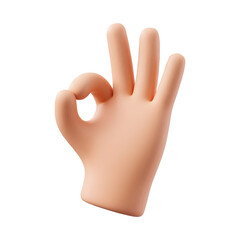 Obraz premium Perfect Gesture Hand Symbol 3D Isolated Transparent Background