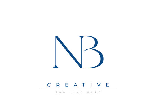 Blue stylized letters NB combined in a modern design on a clean white background, evoking professionalism and creativity. Ideal for branding, business identity, and corporate representation concepts.