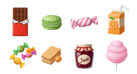 Assortment of Sweet Treats and Drinks
