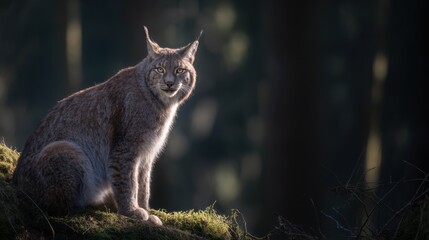 Wildcat in forest