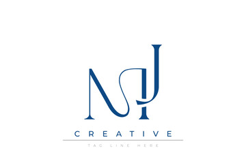 Blue stylized letters MJ combined in a modern design on a clean white background, evoking professionalism and creativity. Ideal for branding, business identity, and corporate representation concepts.