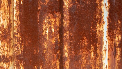 Oxidized corrugated metal panel