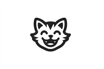 Smiling cat illustration.