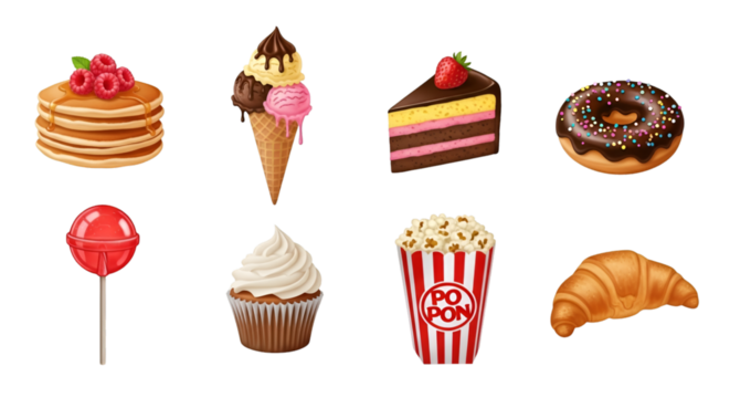 Assortment of Sweet Treats and Snacks