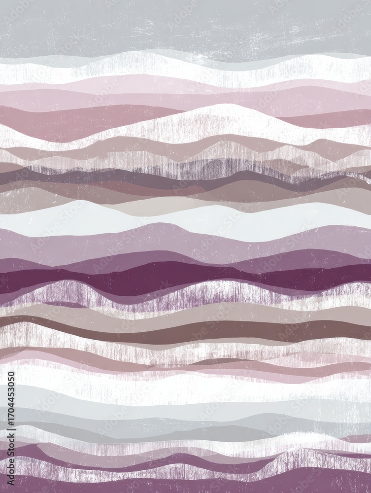 Poster abstract waves in soft pastel colors create a calming design suitable for modern decor and art inspi