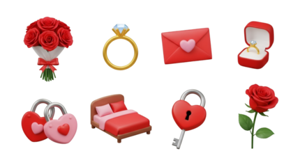Valentine's Day Icons: Love, Romance, and Celebration