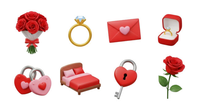 Valentine's Day Icons: Love, Romance, and Celebration