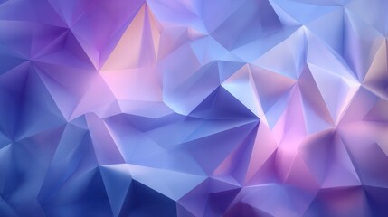 Obraz premium blue purple pink lowpoly geometric abstract background with minimalist 3d rendering hdr lighting and soft glow for presentations and banners