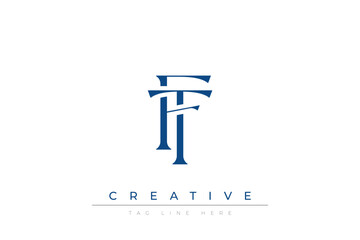 Blue stylized letters FT combined in a modern design on a clean white background, evoking professionalism and creativity. Ideal for branding, business identity, and corporate representation concepts.