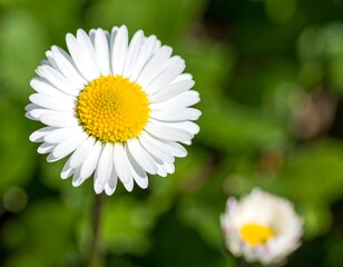 Obraz premium Close-up of a daisy in a garden