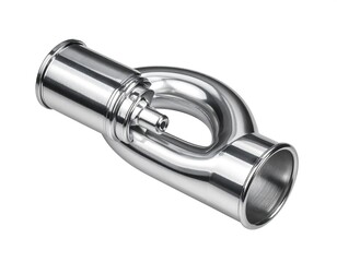 Polished metal pipe fitting