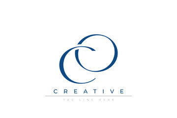 Blue stylized letters CO combined in a modern design on a clean white background, evoking professionalism and creativity. Ideal for branding, business identity, and corporate representation concepts.