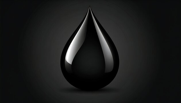 Dark, glossy oil drop