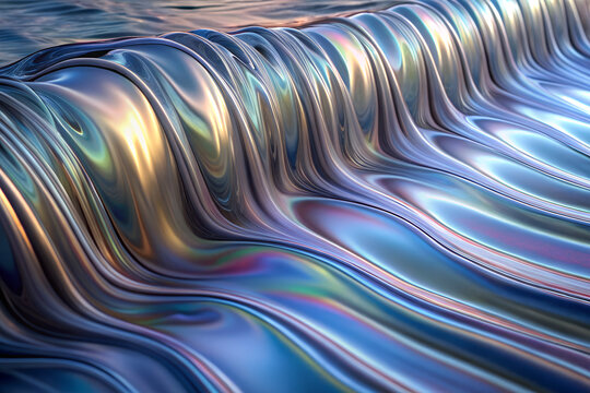 Abstract liquid light waterfall motion fluid texture iridescent flowing energy