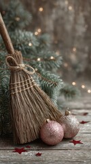 Tidy cluster of evergreen branches for seasonal decor