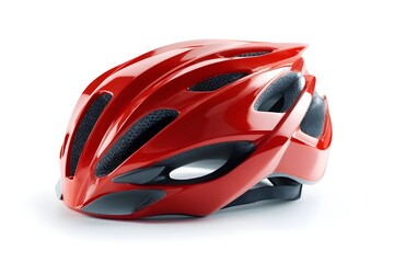 Cycling Helmet Isolated on White Background for Sports Safety and Bike Equipment Design
