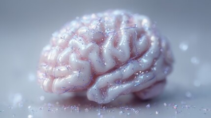 Translucent brain model with semimaterial design