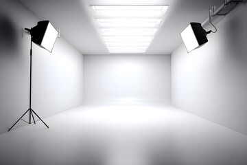 Ivory Minimalist White Space Background with Hidden Lighting for Clean Studio Photography Setup